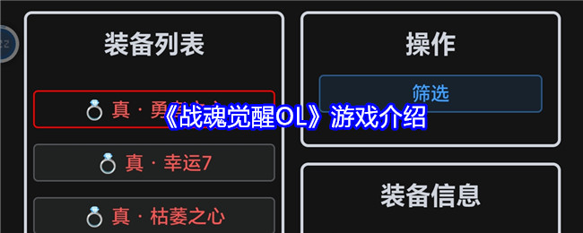 《战魂觉醒ol》游戏介绍视频(《战魂觉醒ol》游戏介绍)