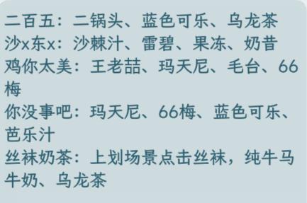 《文字找茬大师》特制饮品调制出对应的饮品通关攻略