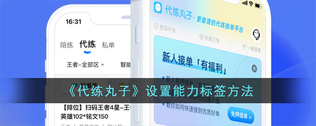 《代练丸子》设置能力标签方法